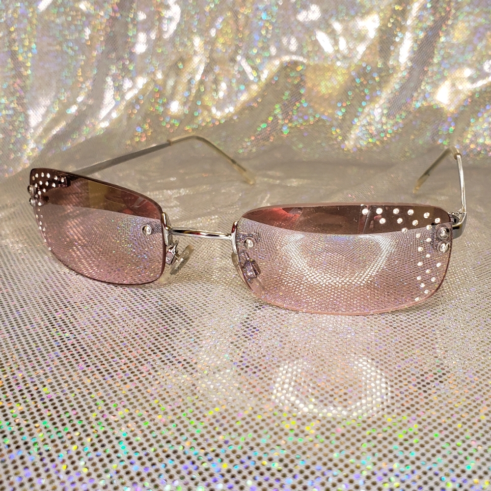 Pink Rhinestone Sunglasses